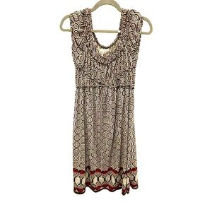 Off the Shoulder Dress Size M — Cap Sleeves Boho Mandala Print Max Studio
